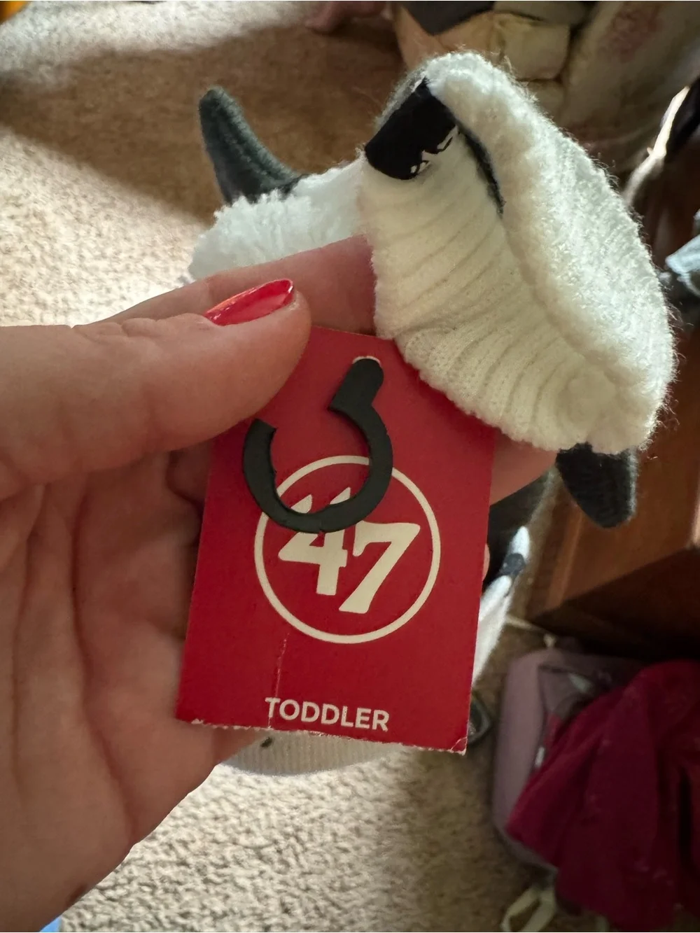 Toddler hat and mitten set